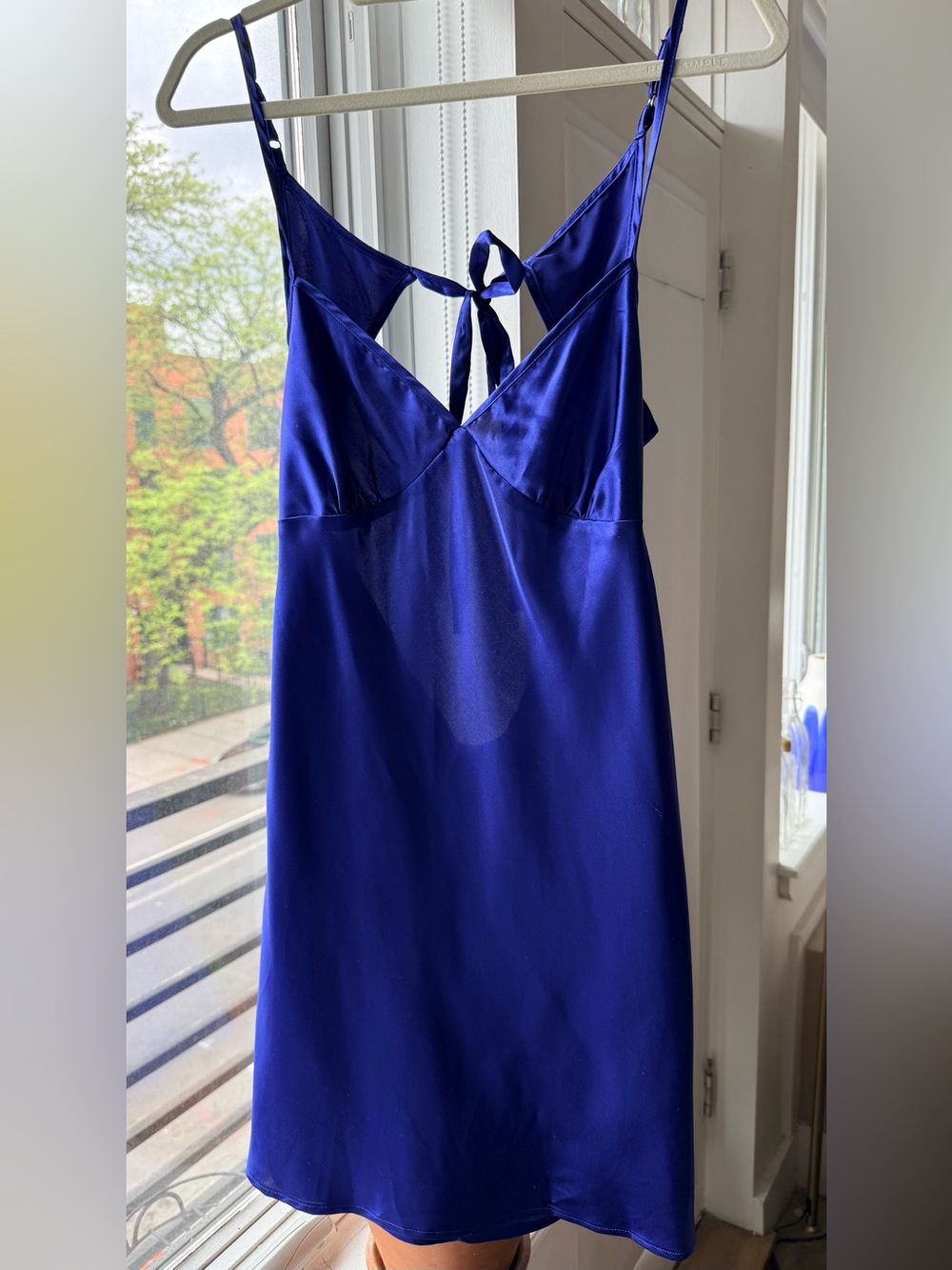 Silky Cobalt Blue Slip Dress